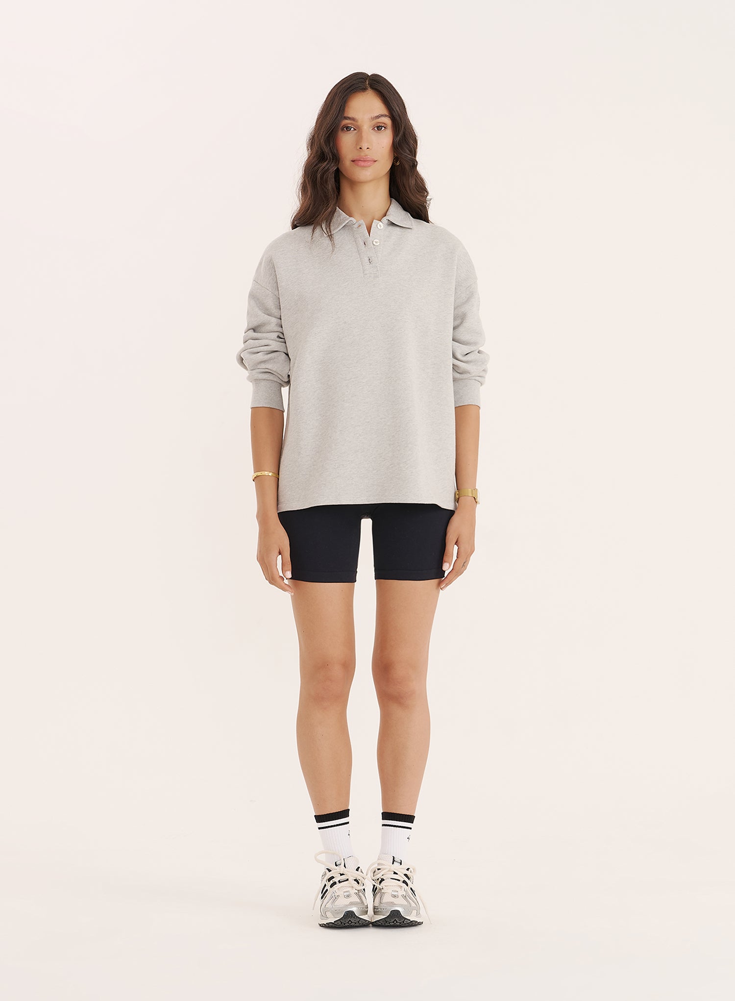 Grey Fourth Branded Rugby Top